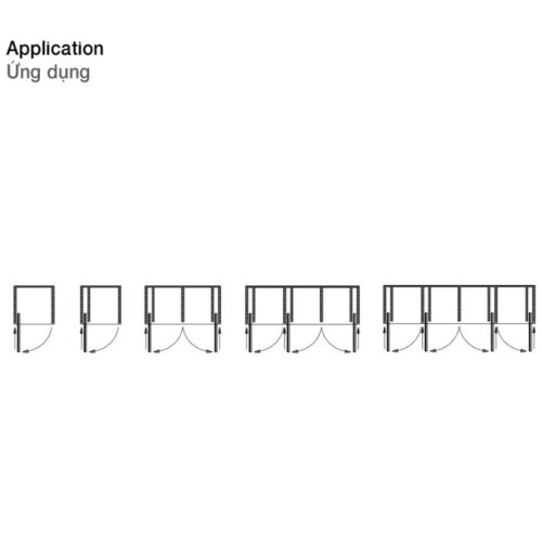 Bộ phụ kiện cửa trượt xoay Hafele 408.25.355 4 Ứng dụng bộ phụ kiện cửa trượt xoay Hafele 408.25.355