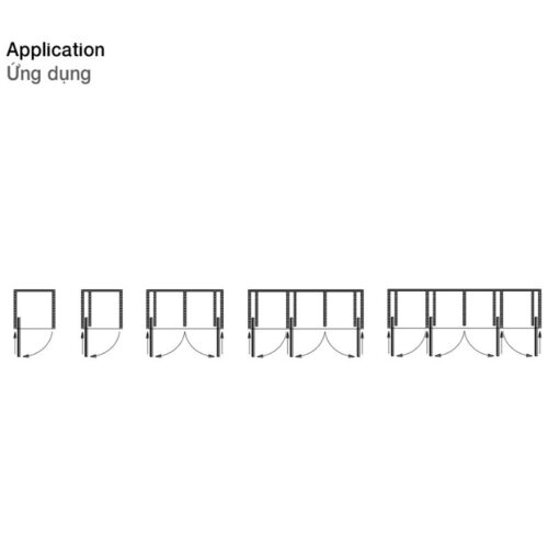 Bộ phụ kiện cửa trượt xoay Hafele 408.25.360 4 Ứng dụng bộ phụ kiện cửa trượt xoay Hafele 408.25.360