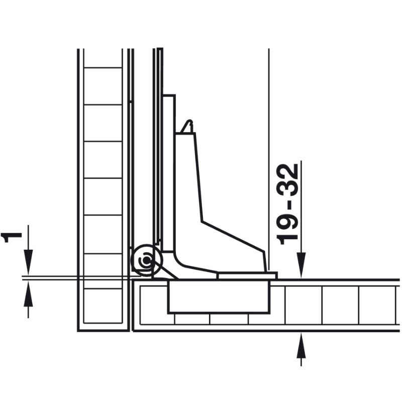 Xe phụ kiện bản lề tủ Hafele 408.24.002 Xe phụ kiện bản lề tủ Hafele 408.24.002